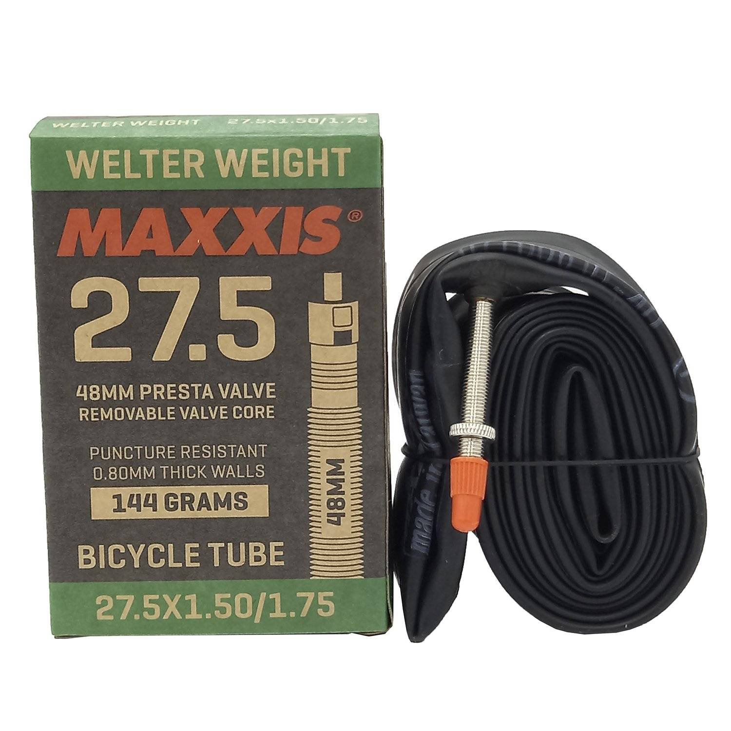 Купить камера велосипедная maxxis welter weight 27.5x1.50/1.75 0.8 мм, вело  ниппель 48 мм, ib75081400, цена в интернет магазине Навелосипеде.рф